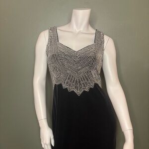 Stenay Black and Silver Beaded Dress